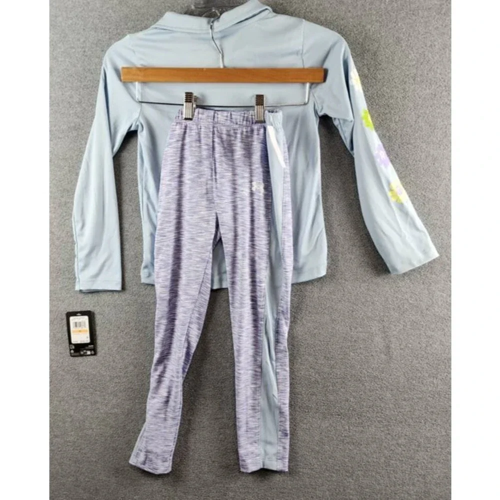 Under Armour Quarter Zipper Long-Sleeve Top and Leggings Set Girls' 6X Blue